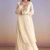 White Georgette Anarkali Suit With Resham and Sequins Work