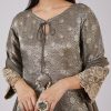 Green Brocade Kurta Set With Bead Work