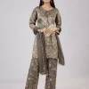 Green Brocade Kurta Set With Bead Work