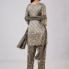 Green Brocade Kurta Set With Bead Work