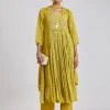 Green Embroidered Anarkali Set