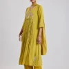 Green Embroidered Anarkali Set