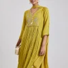 Green Embroidered Anarkali Set