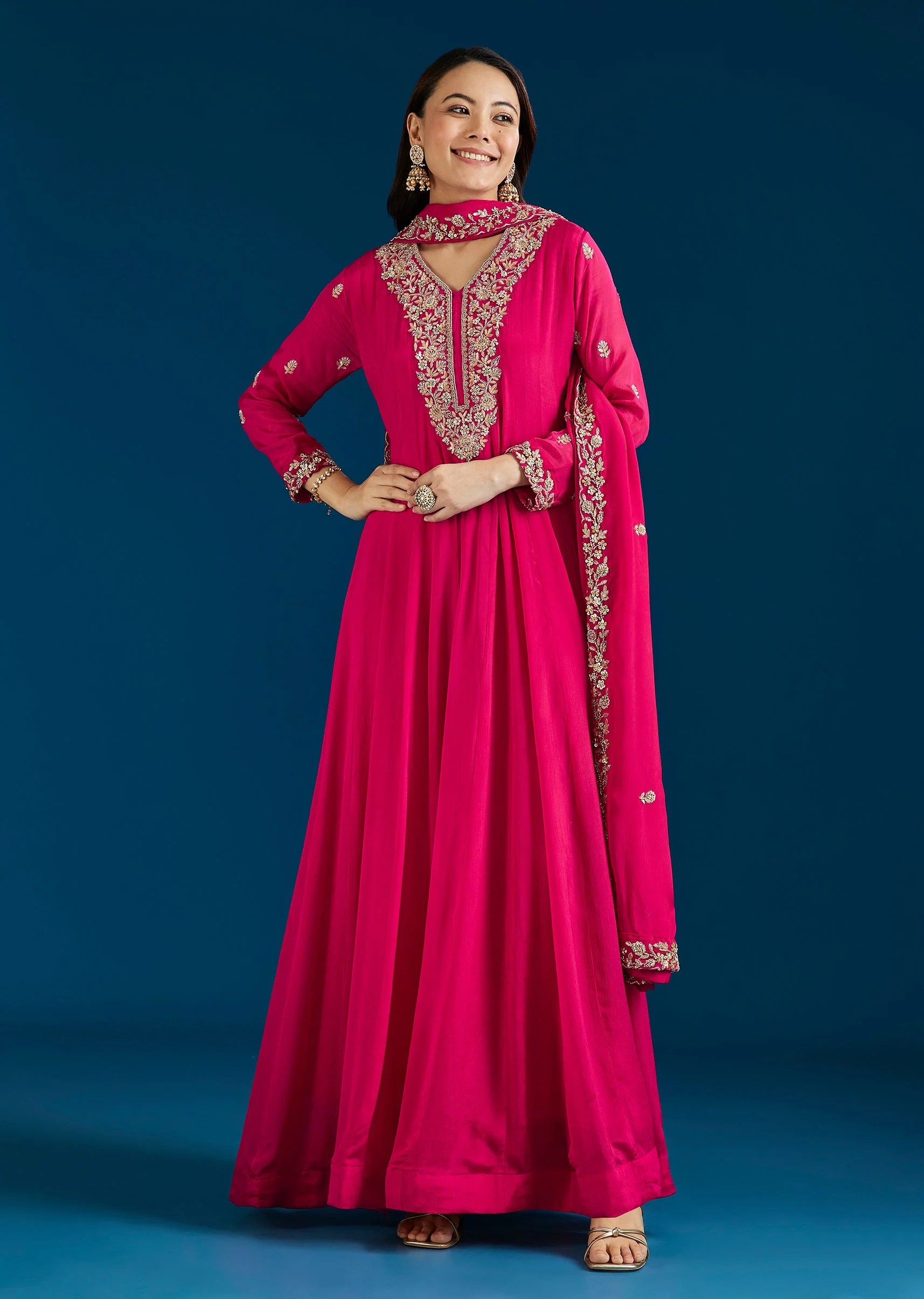 18958-pink-embroidered-chinon-anarkali-suit-with-dupatta-1.webp Pink Embroidered Chinon Anarkali Suit With Dupatta