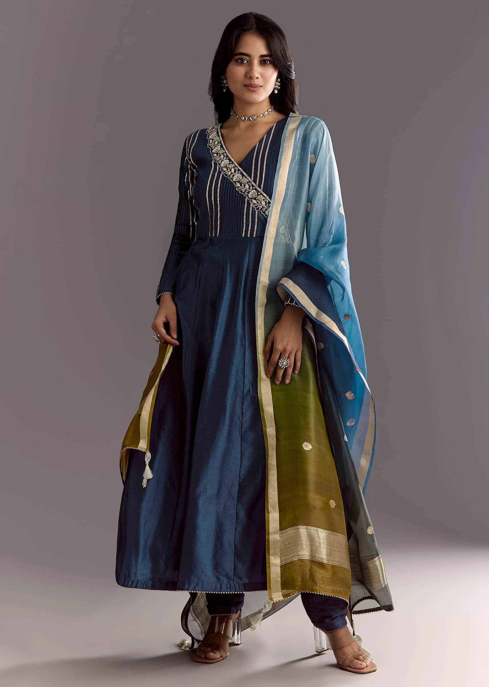 19016-blue-angrakha-style-anarkali-suit-with-butti-work-ombre-dupatta-1.webp Blue Angrakha Style Anarkali Suit With Butti Work Ombre Dupatta