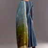 Blue Angrakha Style Anarkali Suit With Butti Work Ombre Dupatta