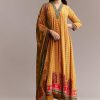 Yellow Floral Anarkali Set