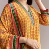 Yellow Floral Anarkali Set