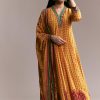 Yellow Floral Anarkali Set