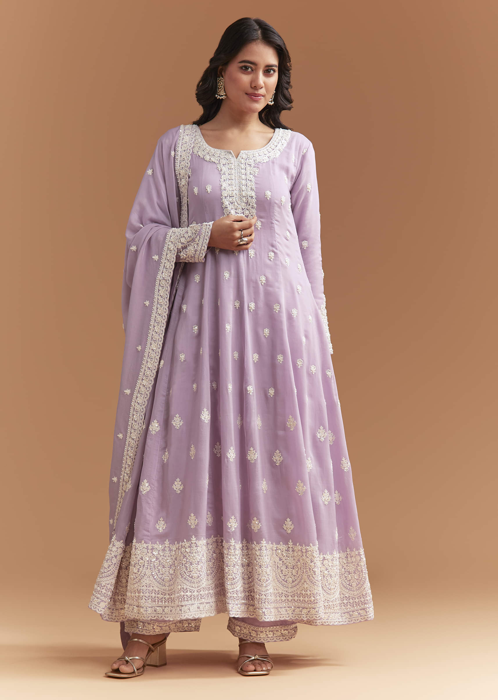 19042-lilac-cotton-anarkali-suit-with-delicate-thread-work-1.jpg Lilac Cotton Anarkali Suit With Delicate Thread Work