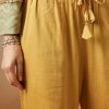 Yellow Zardosi Chanderi Anarkali Set With Dupatta