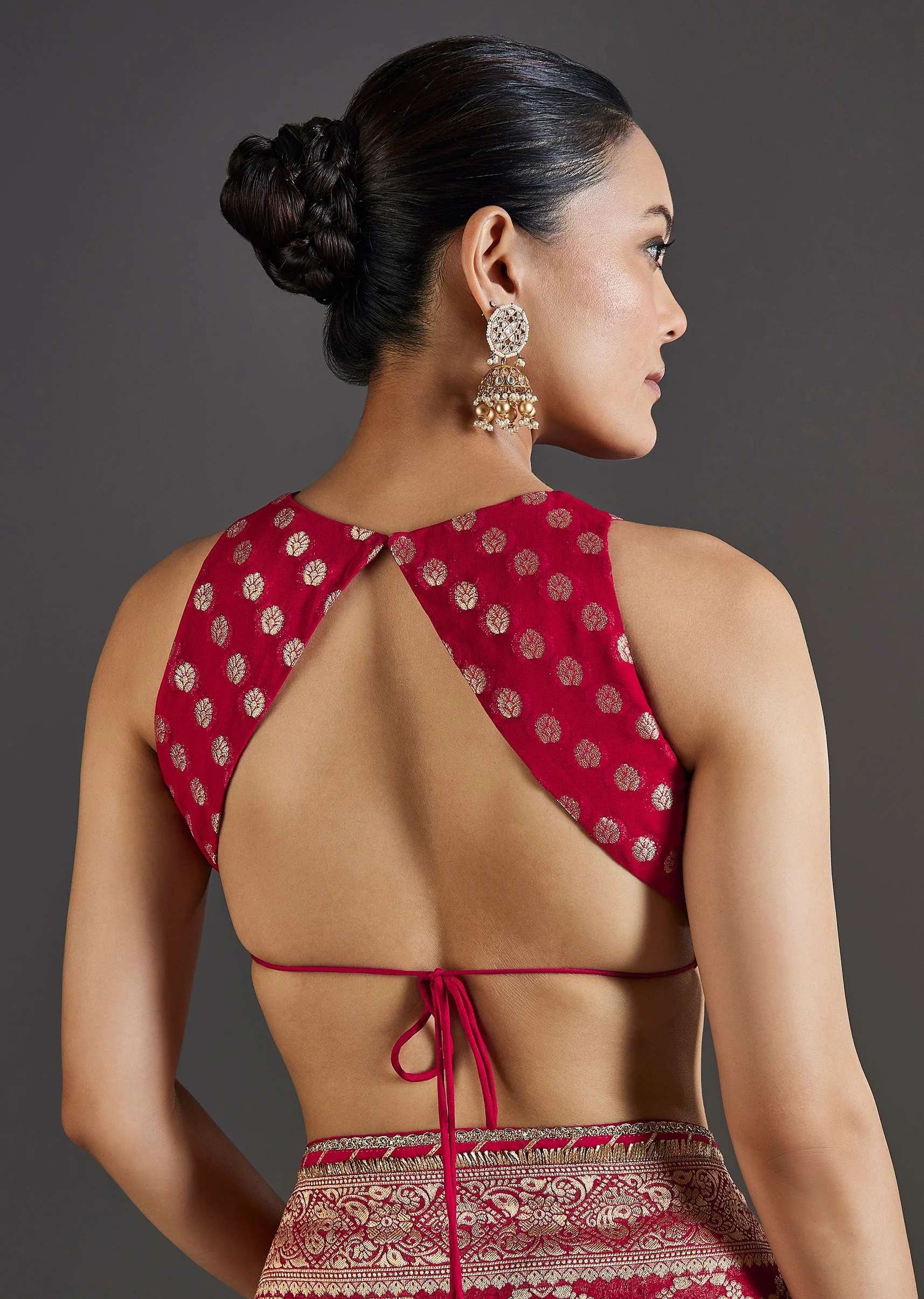 Rani Pink Khaddi Georgette Saree