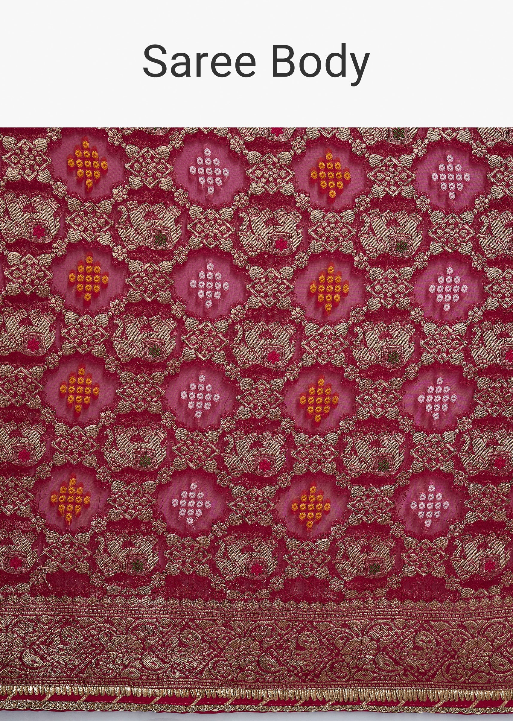 Rani Pink Khaddi Georgette Saree