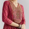 Pink Silk Anarkali Suit With Indie Print And Intricate Embroidery