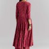 Pink Silk Anarkali Suit With Indie Print And Intricate Embroidery