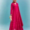 Pink Anarkali Set With Zardosi Work