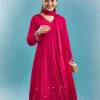 Pink Anarkali Set With Zardosi Work