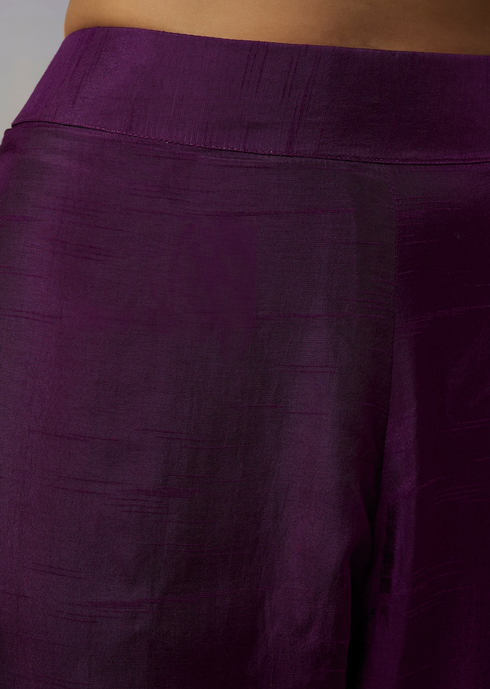 Purple Silk Anarkali Suit with Cut Dana Sequins Work