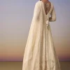 Ivory Lucknowi Anarkali with Dupatta