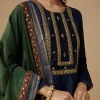 Navy Blue Sequin Work Anarkali Set