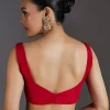 Red Dola Silk Lehriya Saree