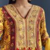 Yellow Silk Anarkali Suit With Floral Print And Zari Embroidery