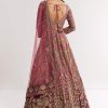 Pink Ombre Printed Anarkali Suit With Gotta And Mirror Work