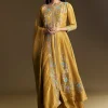 Yellow Palazzo Suit With Resham Kurta Dupatta