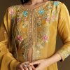 Yellow Palazzo Suit With Resham Kurta Dupatta