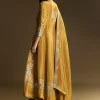 Yellow Palazzo Suit With Resham Kurta Dupatta