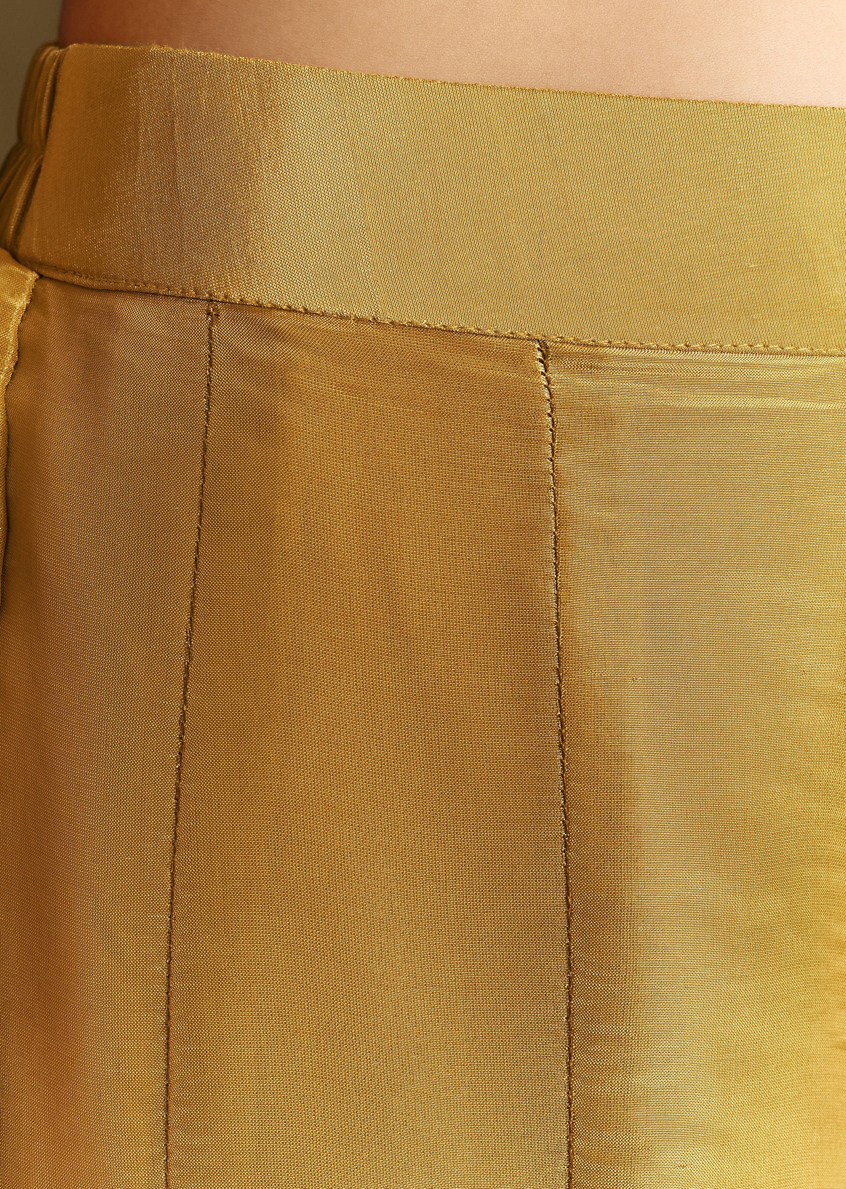 Yellow Palazzo Suit With Resham Kurta Dupatta