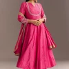 19402-pink-chanderi-anarkali-with-gotta-moti-neckline-and-lace-dupatta-3.webp Pink Chanderi Anarkali With Gotta Moti Neckline And Lace Dupatta