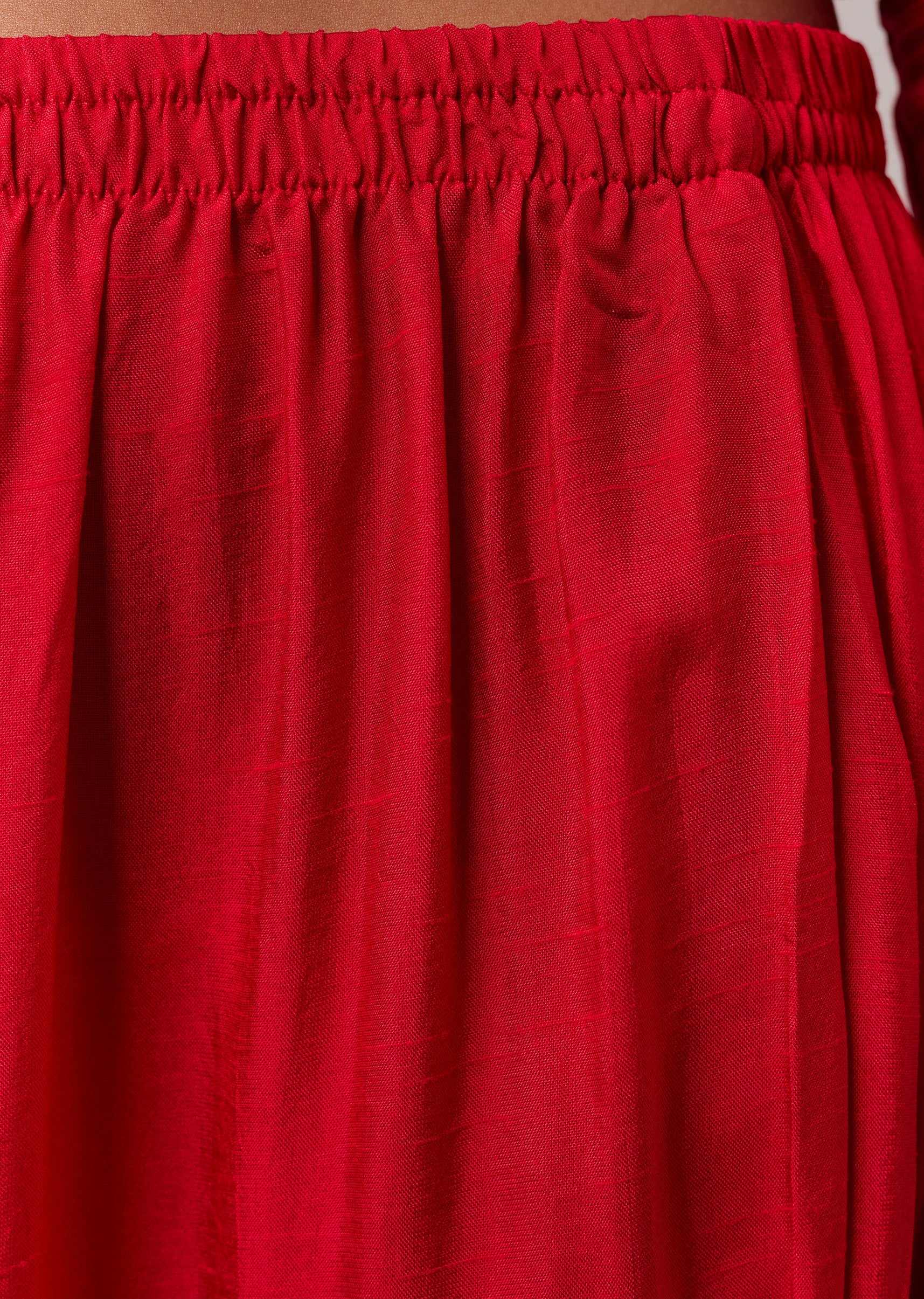 Red Resham Work Silk Anarkali Set