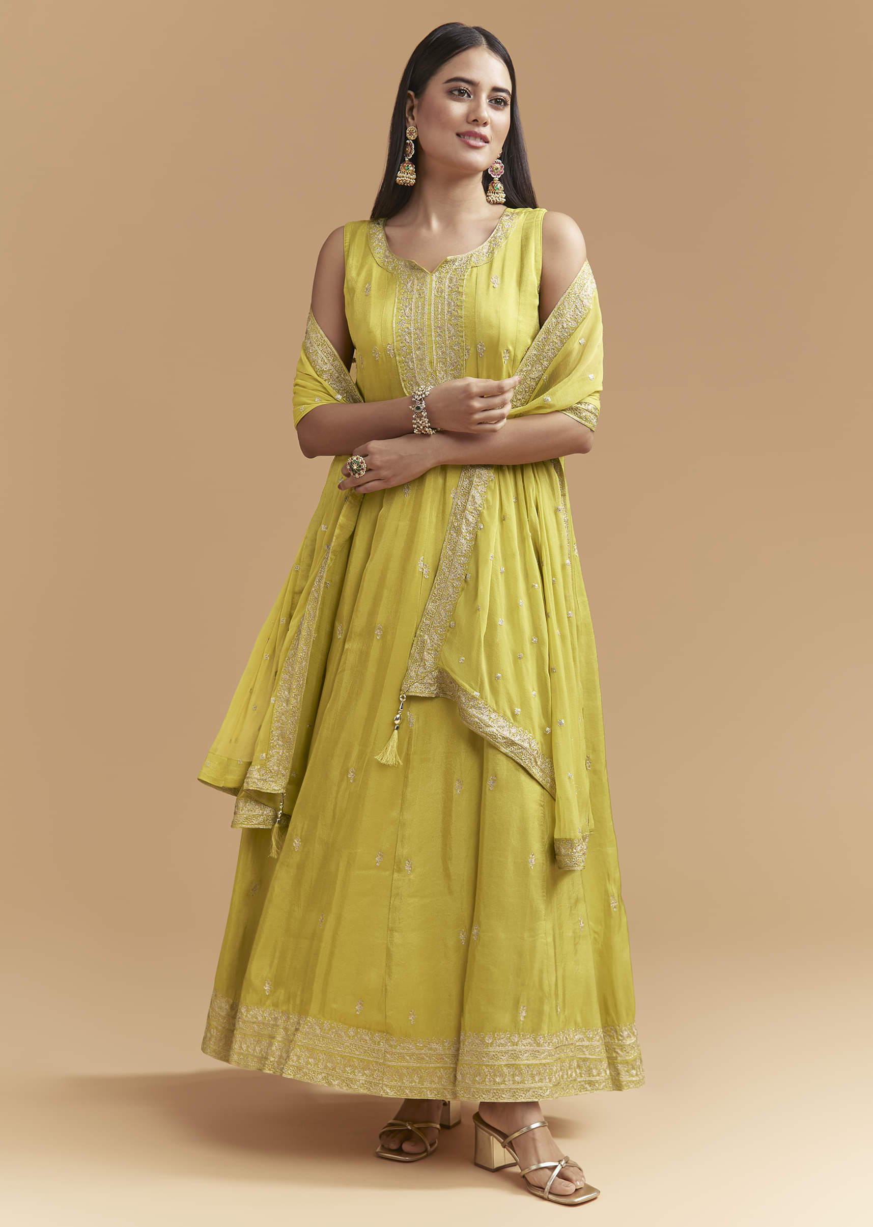 19422-green-tissue-anarkali-suit-with-intricate-zari-work-1.jpg Green Tissue Anarkali Suit With Intricate Zari Work