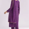 Purple Silk Anarkali Suit With Zari Thread Work