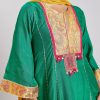 Green Patchwork Anarkali Set