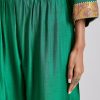 Green Patchwork Anarkali Set