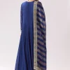 Blue Floor Length Anarkali With Zardozi Sequin Sparkle