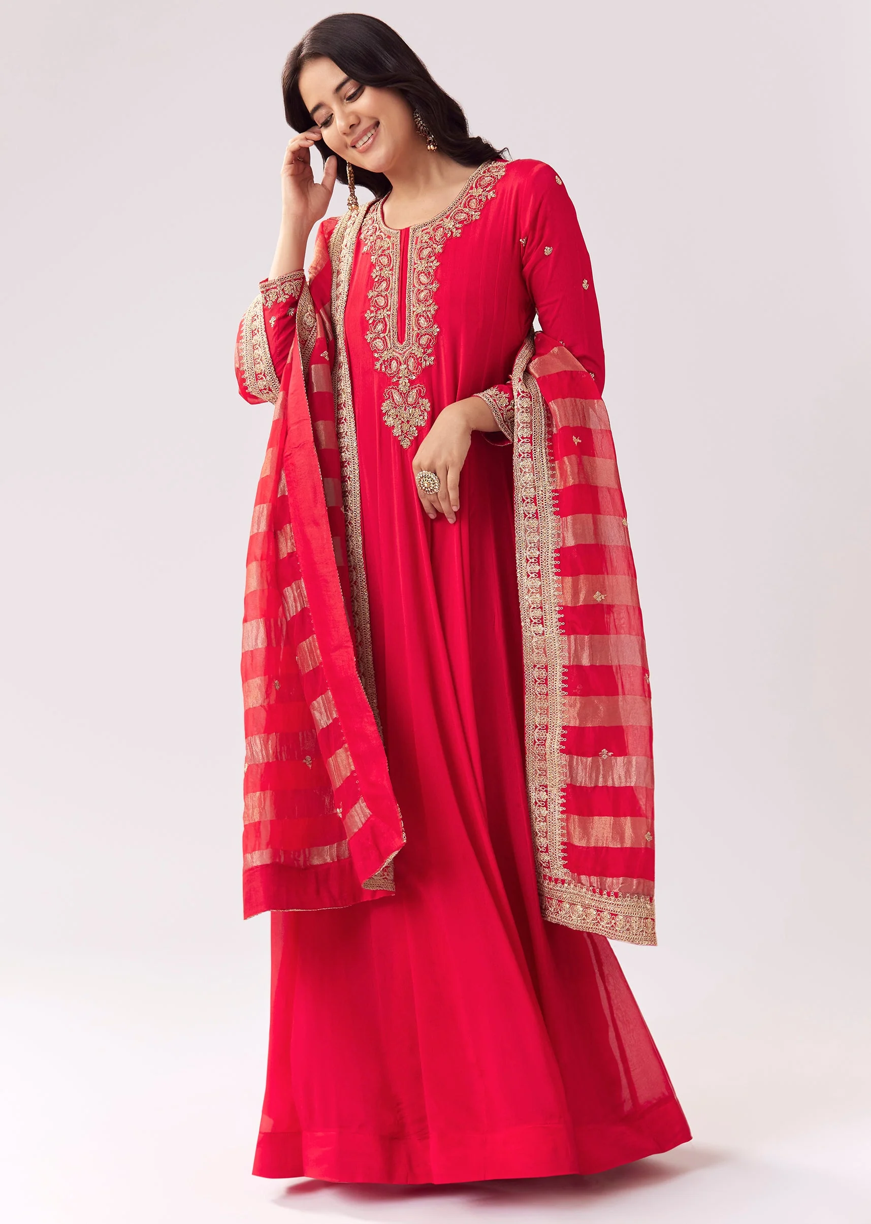 19511-red-anarkali-with-zardozi-and-sequins-1.webp Red Anarkali With Zardozi And Sequins