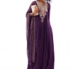 Purple Anarkali Suit