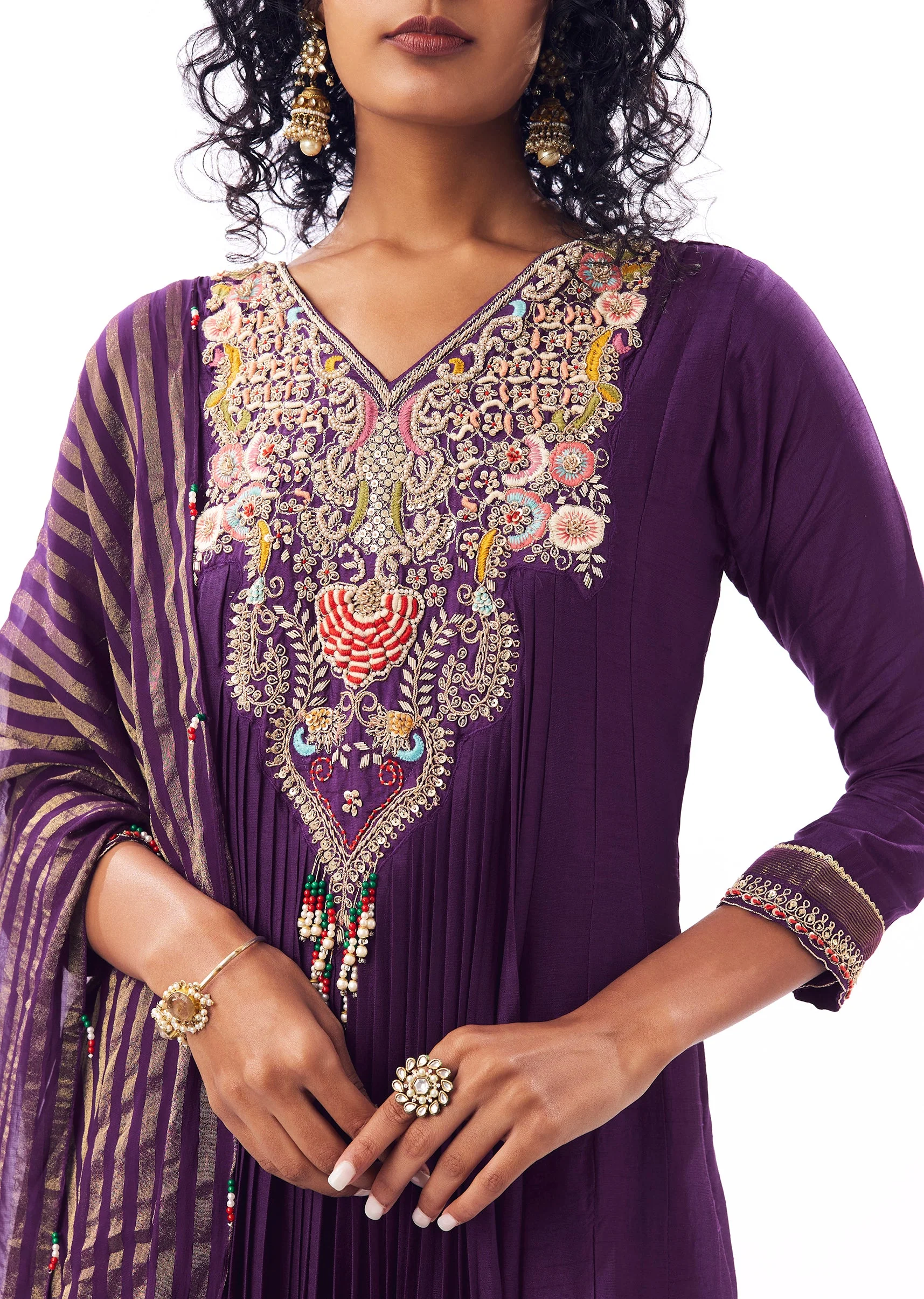 Purple Anarkali Suit