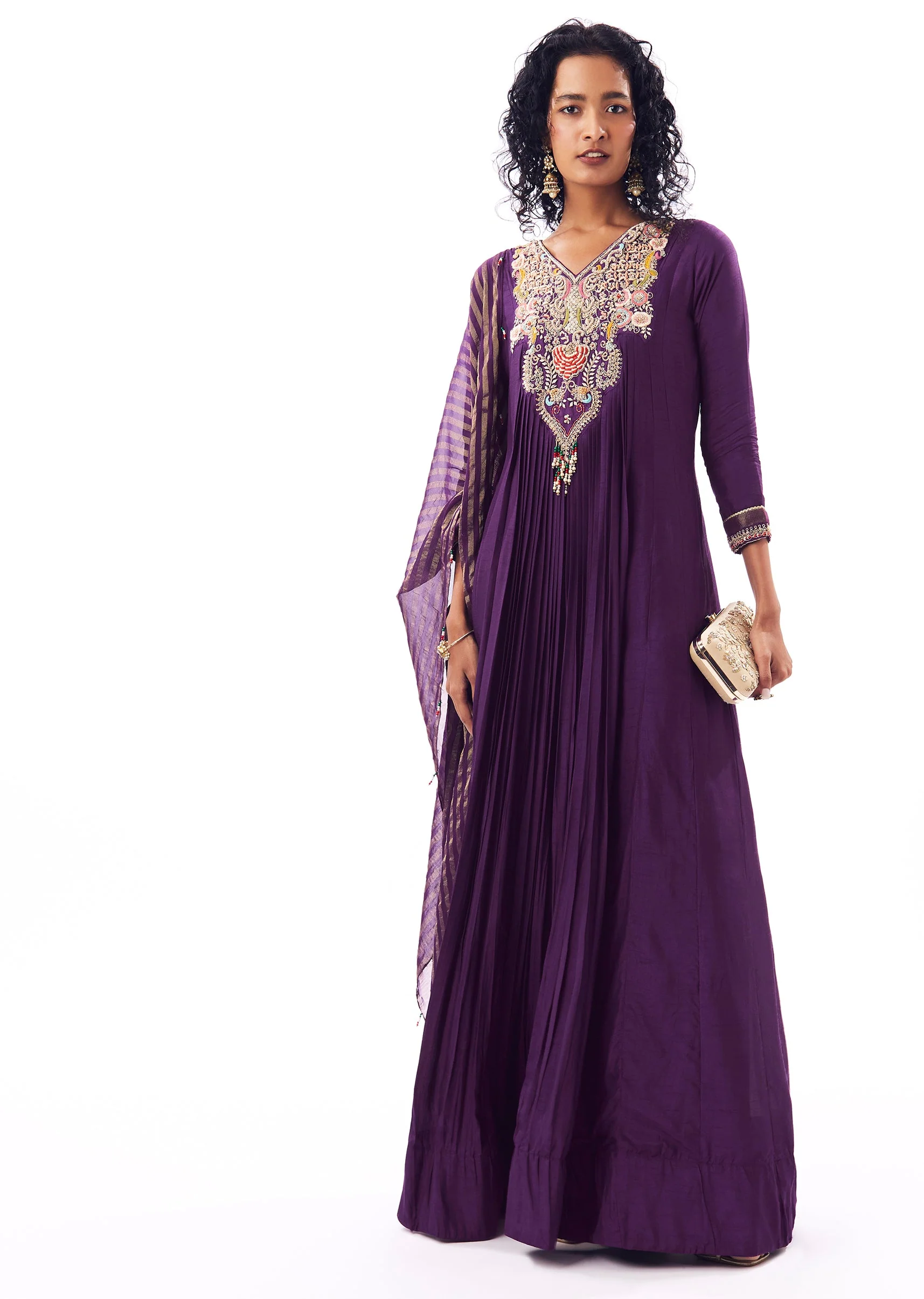 Purple Anarkali Suit