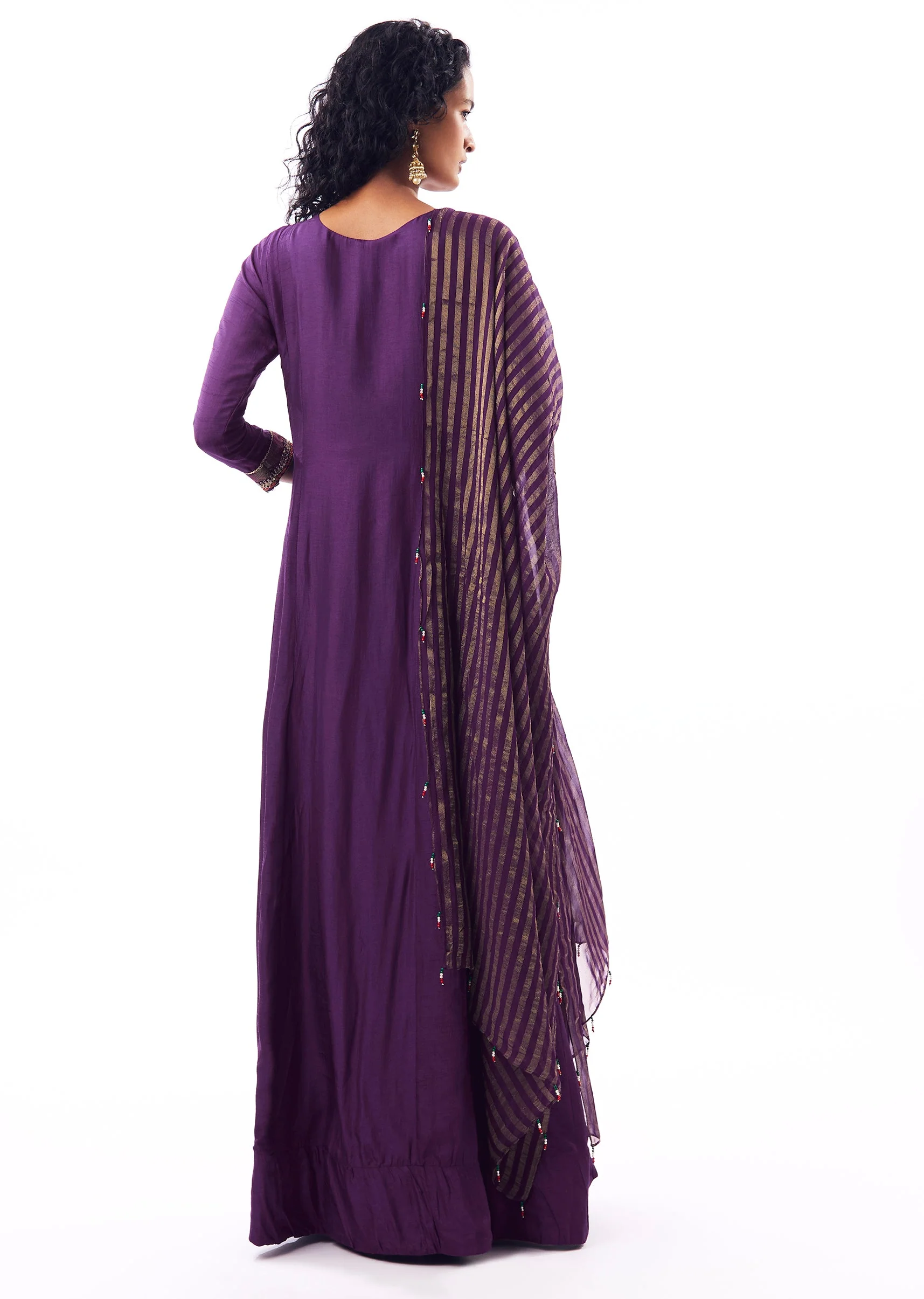 Purple Anarkali Suit