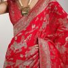 Red Dola Silk Jungla Weave Saree