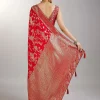 Red Dola Silk Jungla Weave Saree