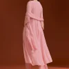 Light Pink Chinon Anarkali Suit With Cut Dana And Beads Work