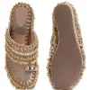 Embellished Off-White Wedges