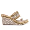 Embellished Off-White Wedges