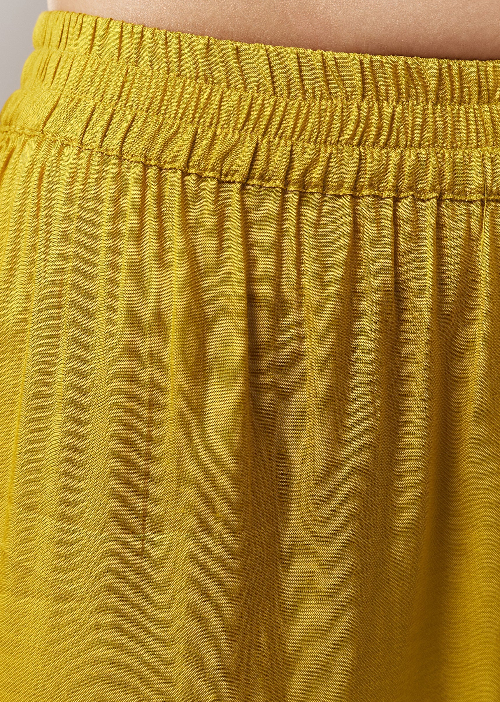 Yellow Anarkali Suit In Chevron Print With Mirror Moti And Stone Work And Dupatta