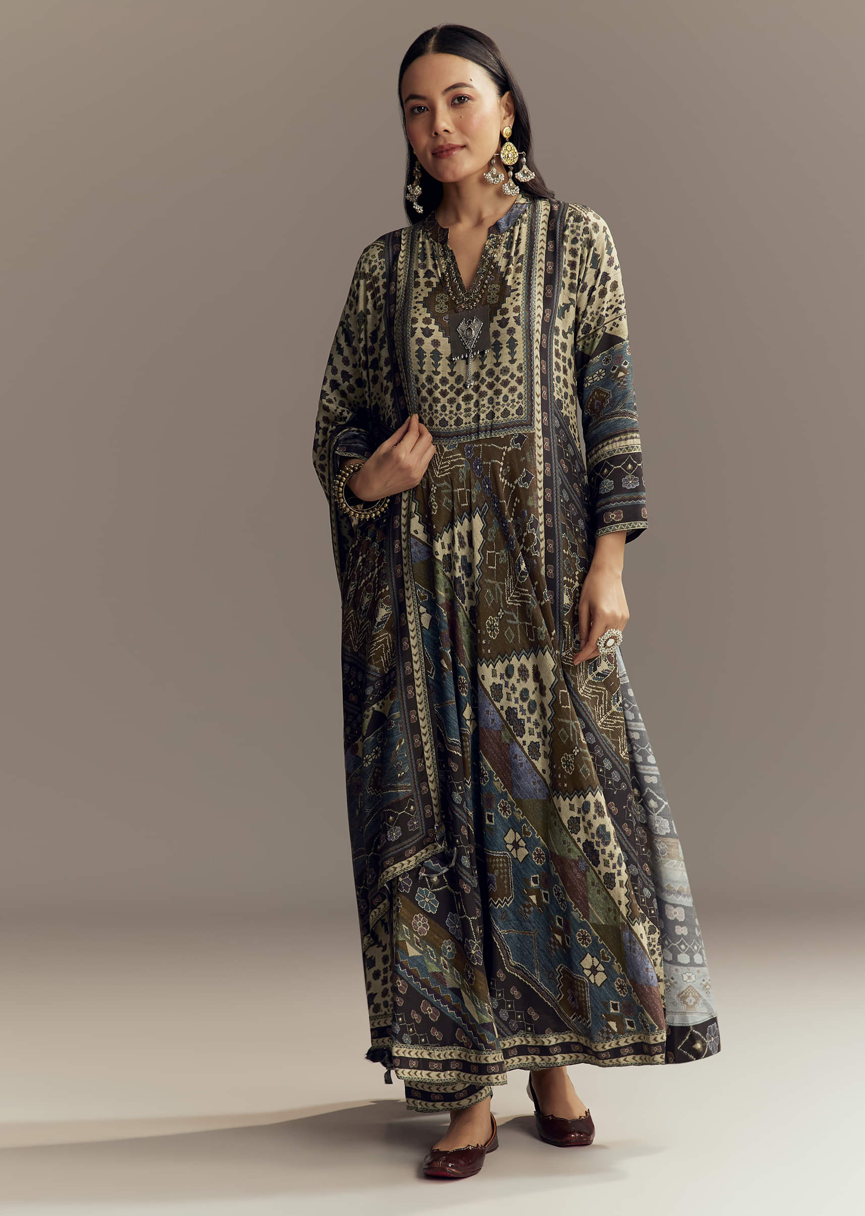 19630-brown-muslin-printed-anarkali-suit-1.jpg Brown Muslin Printed Anarkali Suit